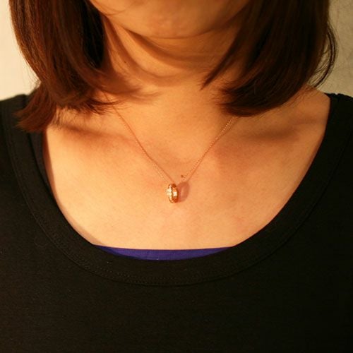 フラットダイヤモンドネックレススター-K10 イエローゴールド