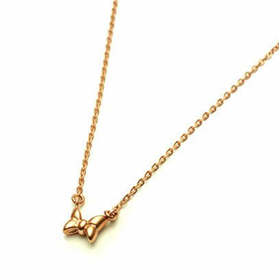 Minnie Ribbon Necklace - 10K Yellow Gold