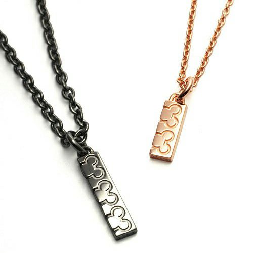 Mickey Mouse Love Necklace S - Pink Gold / Matching Necklace