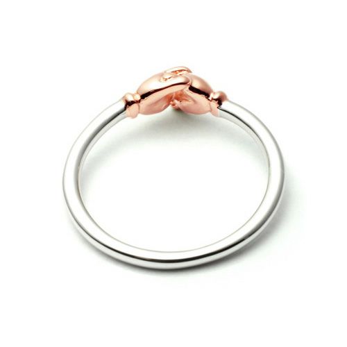 Mickey Mouse & Minnie Mouse Shake Hand Ring - Pink Gold