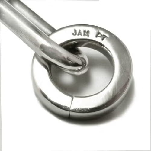 Safety Pin Azuki Chain Diamond & Platinum Bracelet