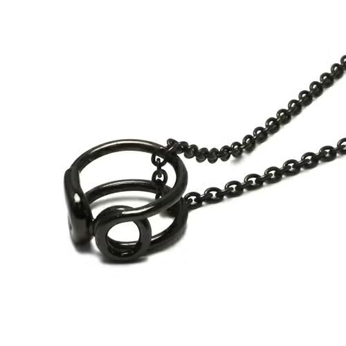 Safety Pin Necklace / Matching Necklace - Black