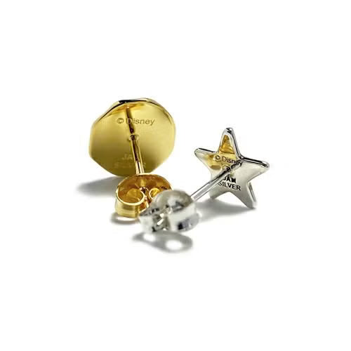 米奇老鼠星星耳環 - 金銀雙色(兩隻耳朵)