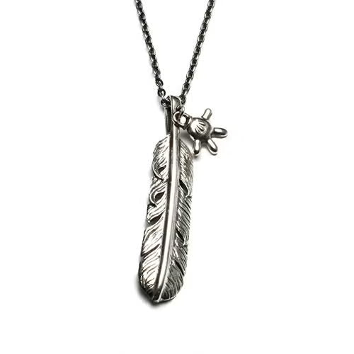 Mickey Mouse Hand & Feather Necklace
