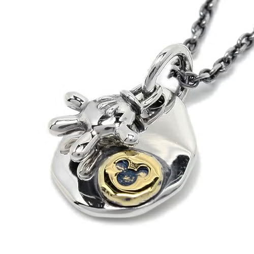 Mickey Mouse Hand & Plate Necklace