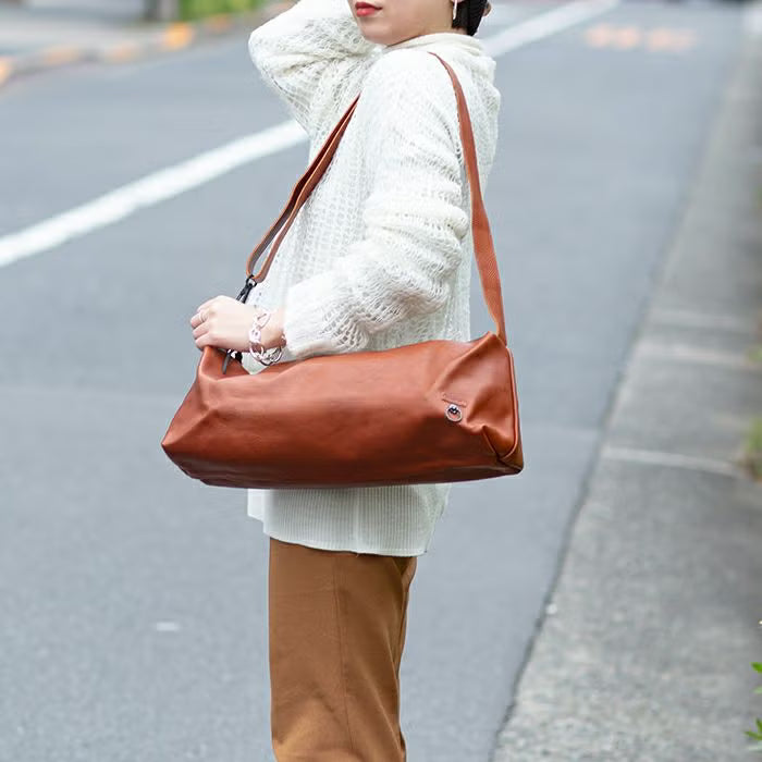Arizona Leather One Shoulder Bag L - Brown