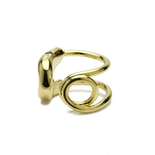 Safety Pin Diamond Ear Cuff - Gold (Single Ear)