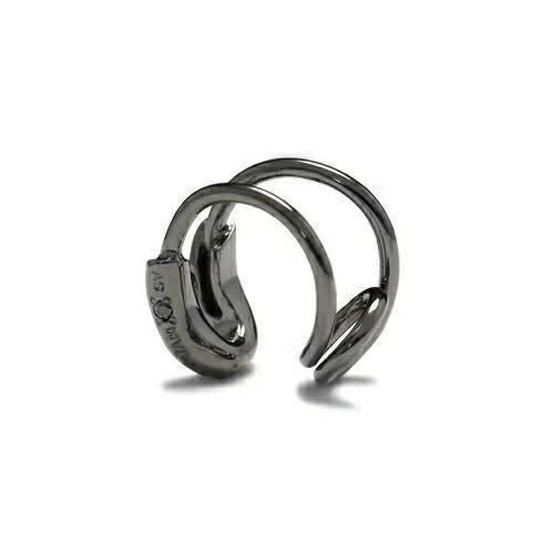 Safety Pin Diamond Ear Cuff - Black (Single Ear)