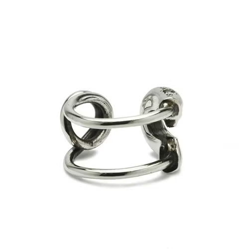 Safety Pin Diamond Ear Cuff Silver (Single Ear)