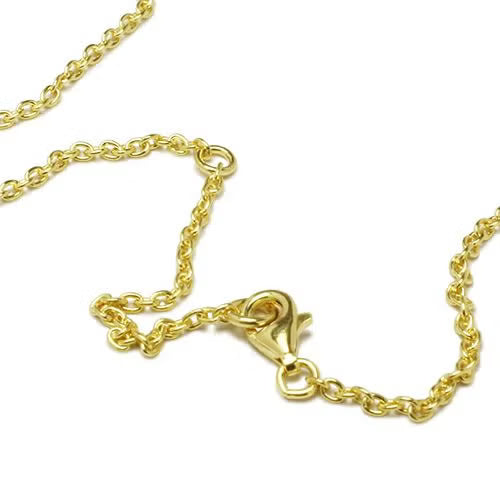 Round-Profile Ring Diamond Necklace - Gold