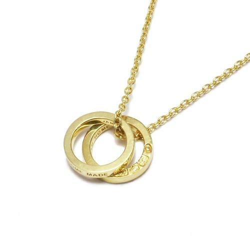 Flat Double Diamond Necklace - Gold