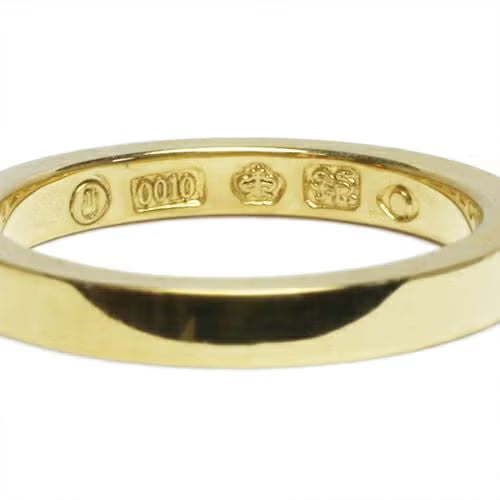 Flat Double Diamond Ring (Size M) - Gold