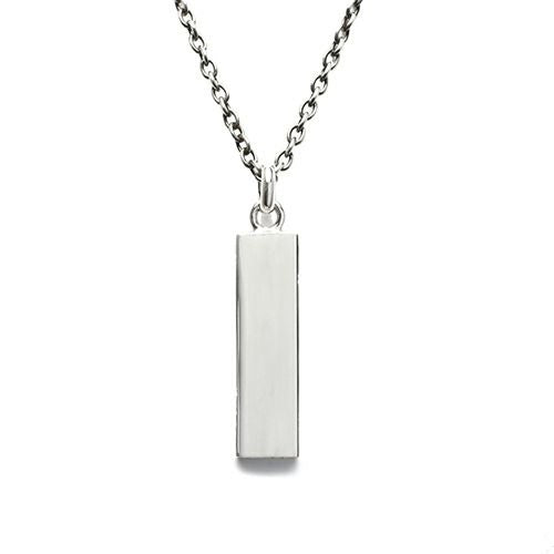 PMA Plate Necklace - Silver