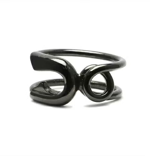 Safety Pin Ring M - Black