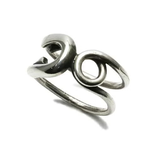 Safety Pin Ring M - Silver (Smoked Finish)