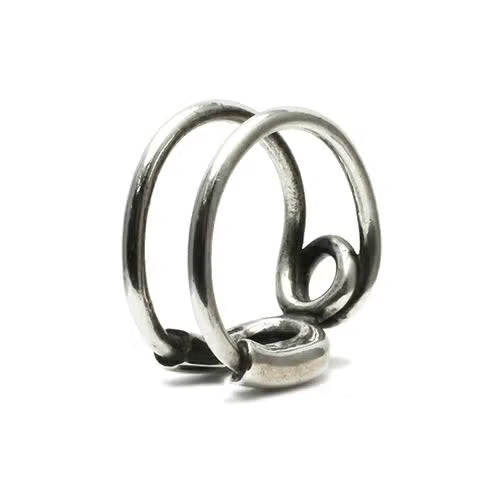 Safety Pin Ring M - Silver (Smoked Finish)