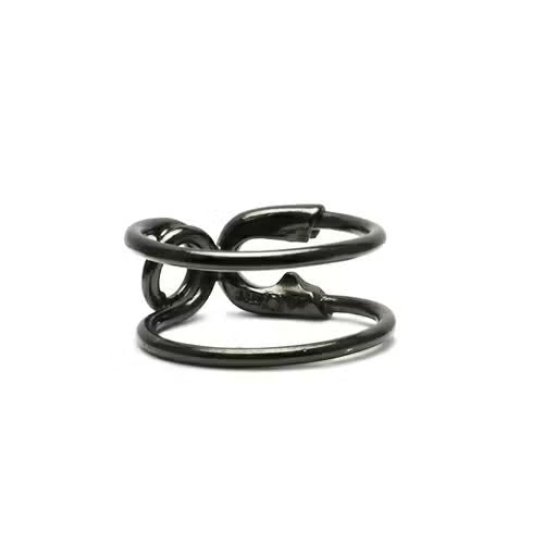 Safety Pin Ring S - Black