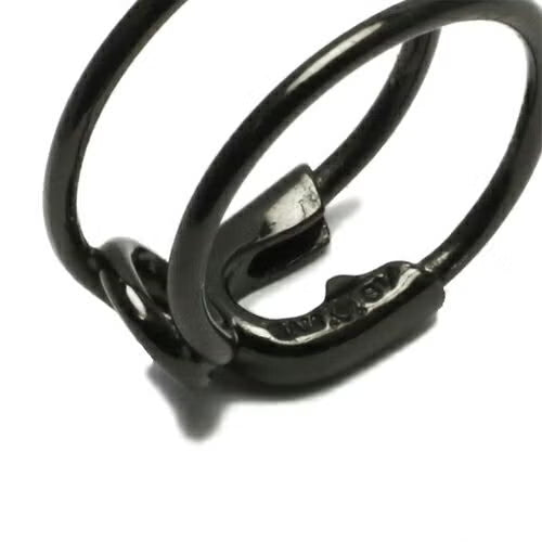 Safety Pin Ring S - Black