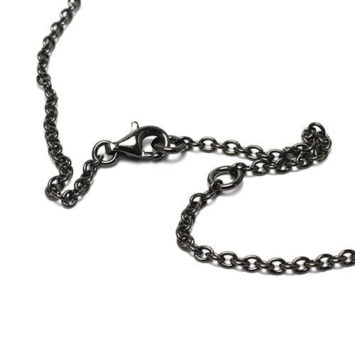 Flat-Band Diamond Star Necklace - Black