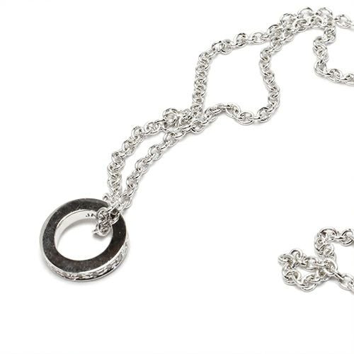 Flat-Band Diamond Star Necklace - Silver