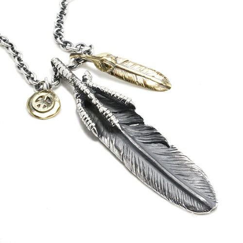 PEACE PROJECT Feather Necklace M