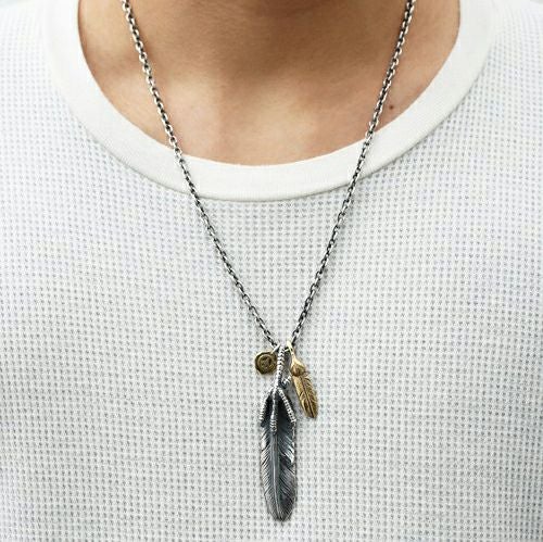 PEACE PROJECT Feather Necklace M