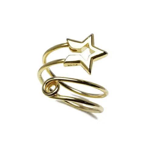 Star & Safety Pin Ring