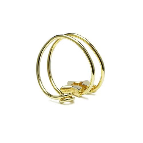 Star & Safety Pin Ring