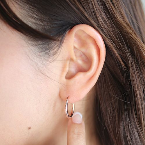 星球大战™介绍信息耳环 - 粉金(单只)