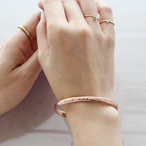 Star Wars™ Introduction Message Bangle - Pink Gold