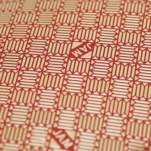 Inden - Inden-ya Clasp Purse Long Wallet, RED x WHITE, Mukyo Pattern