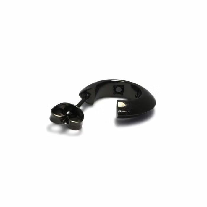 Blood Type A Earring (NEWTYPE) - Black / Single Ear
