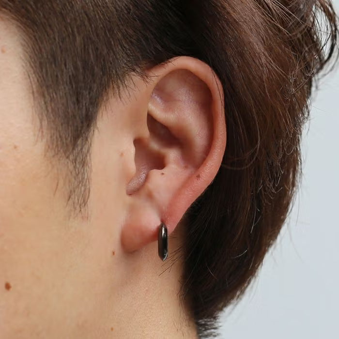 Blood Type A Earring (NEWTYPE) - Black / Single Ear