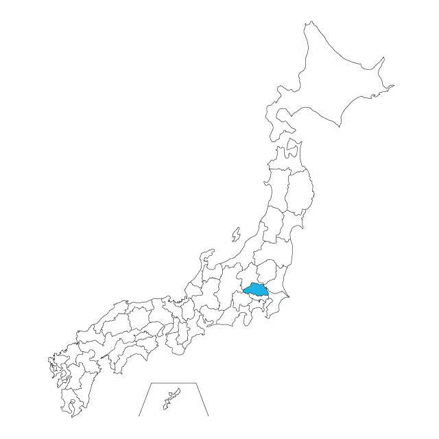 Japan Map Necklace - 47 Prefectures