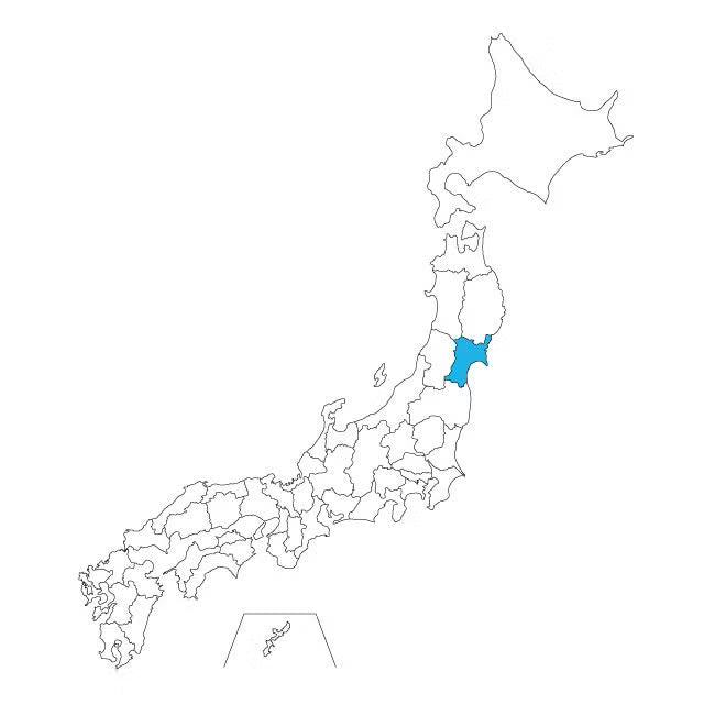 Japan Map Necklace - 47 Prefectures