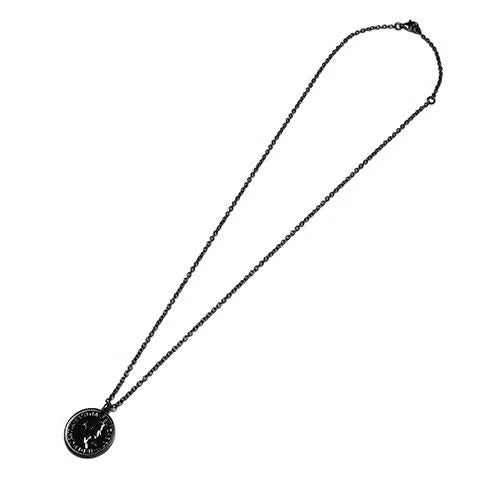 Vintage Sixpence Coin Necklace - Black