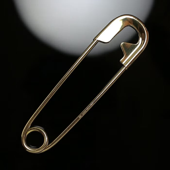 Customized Safety Pin L / Keychain - 18K Yellow Gold