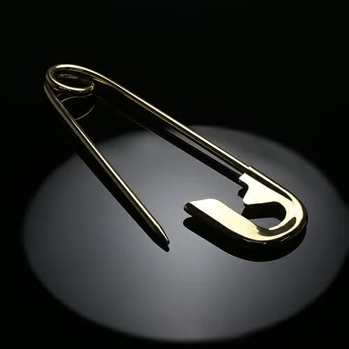 Customized Safety Pin L / Keychain - 18K Yellow Gold
