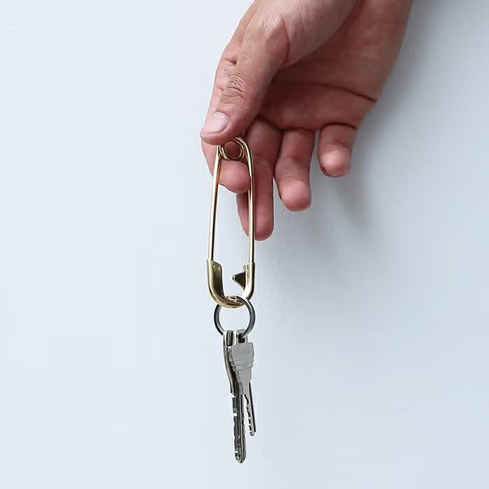 Customized Safety Pin M / Keychain - 18K Yellow Gold