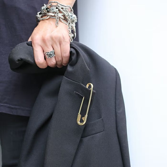 Customized Safety Pin M / Keychain - 18K Yellow Gold