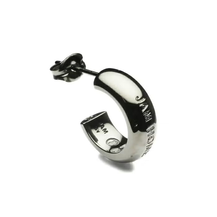 Round-Profile Earring - Black / Single Ear