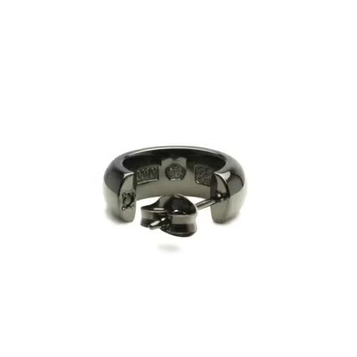 Round-Profile Earring - Black / Single Ear