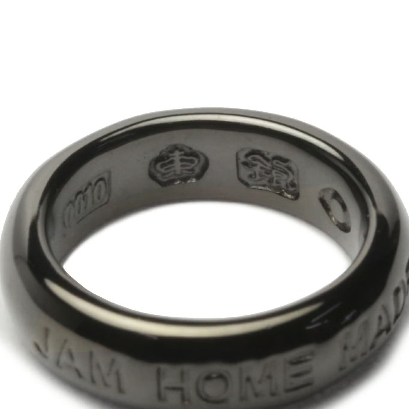 Round-Profile Ring Diamond Necklace - Black