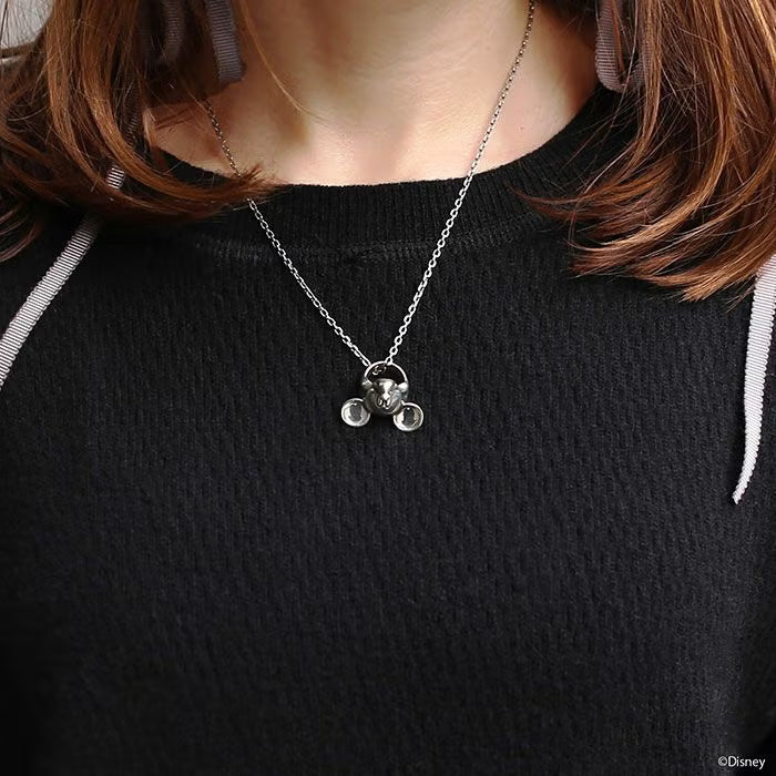 Mickey Mouse Baby Ring Necklace - Silver