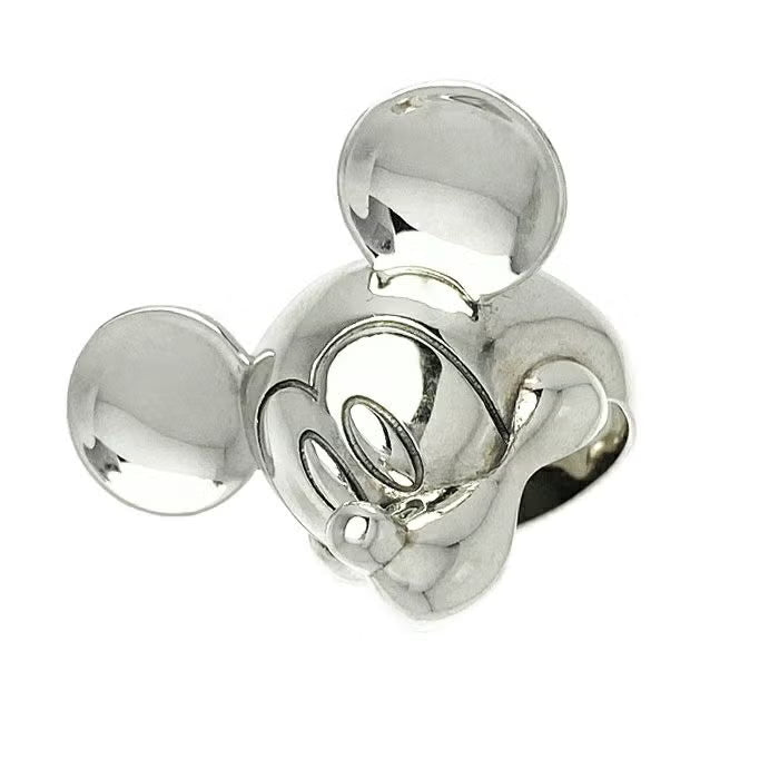 Mickey Mouse Face Ring - Silver Small
