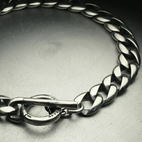 Classic Necklace: Curb Chain – Black Diamond – 50cm