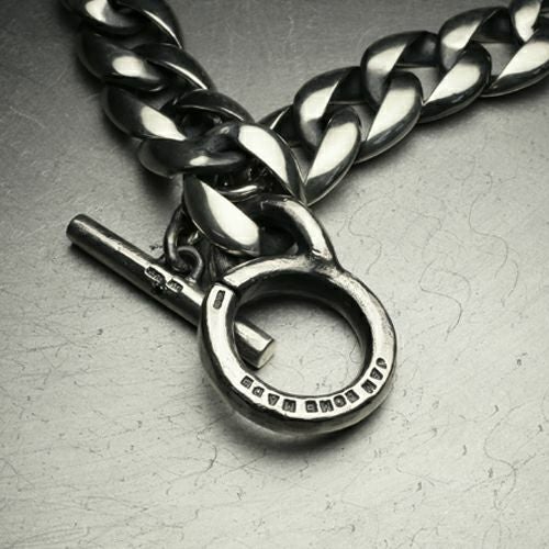 Classic Necklace: Curb Chain – Black Diamond – 50cm