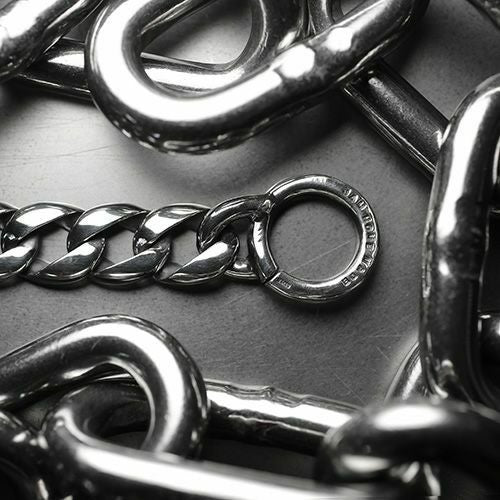 Classic Necklace: Curb Chain – Black Diamond – 50cm