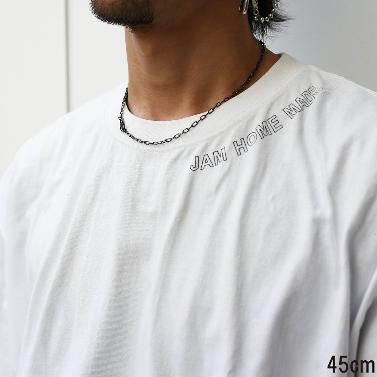 Magatama Simple Chain Necklace & Bracelet - Black