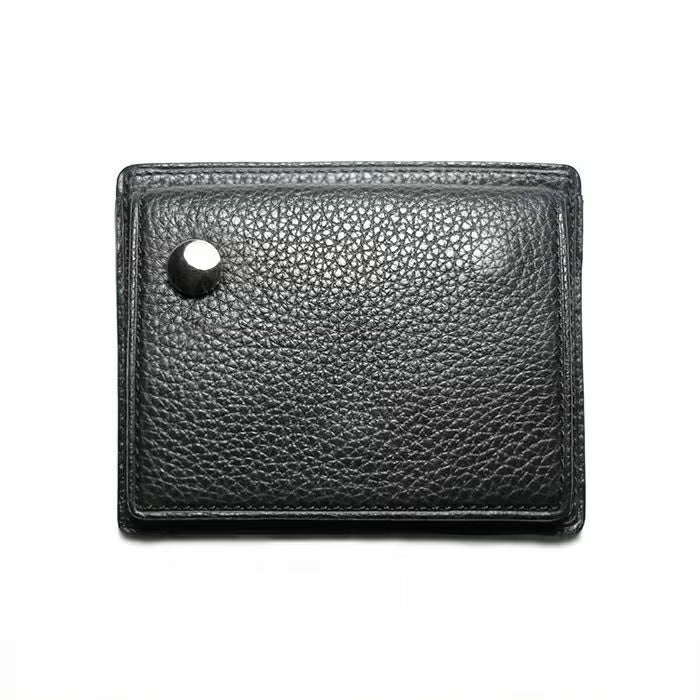 Cowhide Leather REIWA Compact Mini Wallet Oval Mini Wallet / Fragment Case